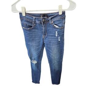 Lightly Distressed Skinny Stretch Jeans - X-Roxx - 3